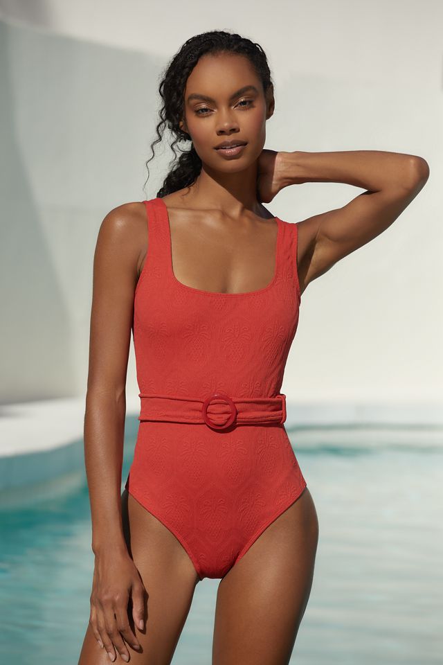 Farm Rio Matelassé One-Piece Swimsuit | Anthropologie