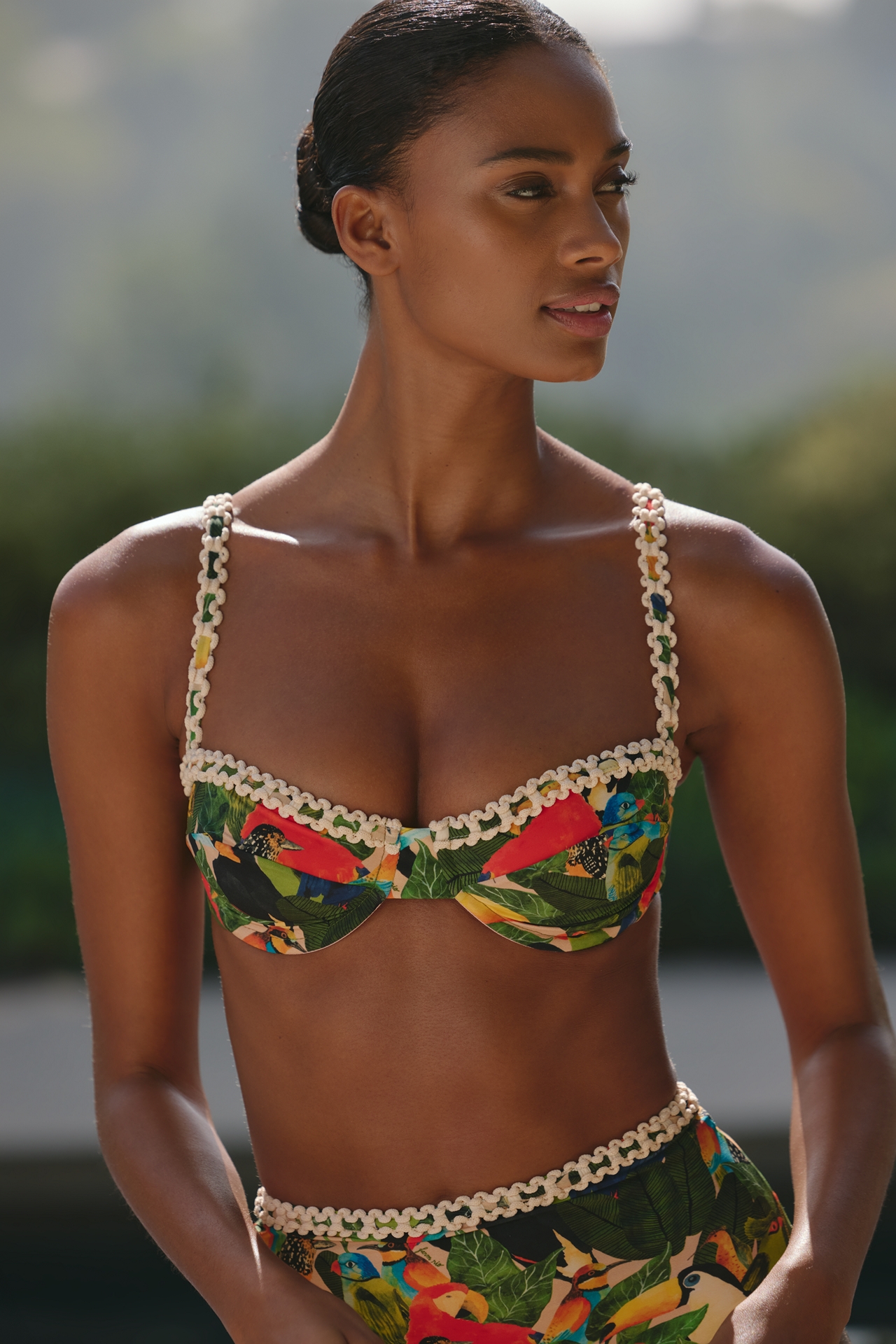 Farm Rio Bird Leaves Under Wire Bikini Top