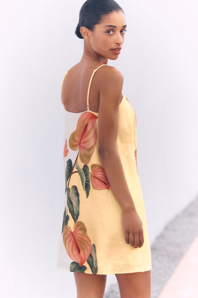 Farm Rio Anthurium Linen Mini Dress | Anthropologie