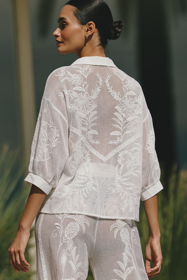 Farm Rio Nina Buttondown Blouse #1