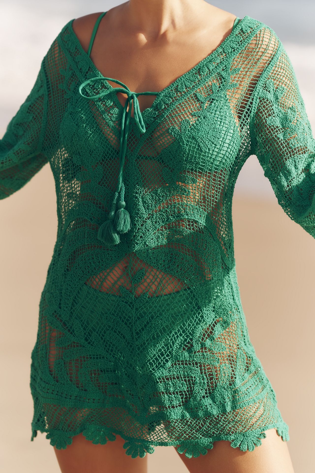 Farm Rio Engineering Mini Dress