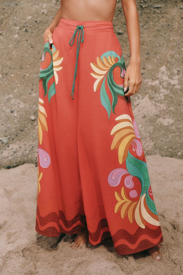 Farm Rio Wide-Leg Drawstring Pants | Anthropologie
