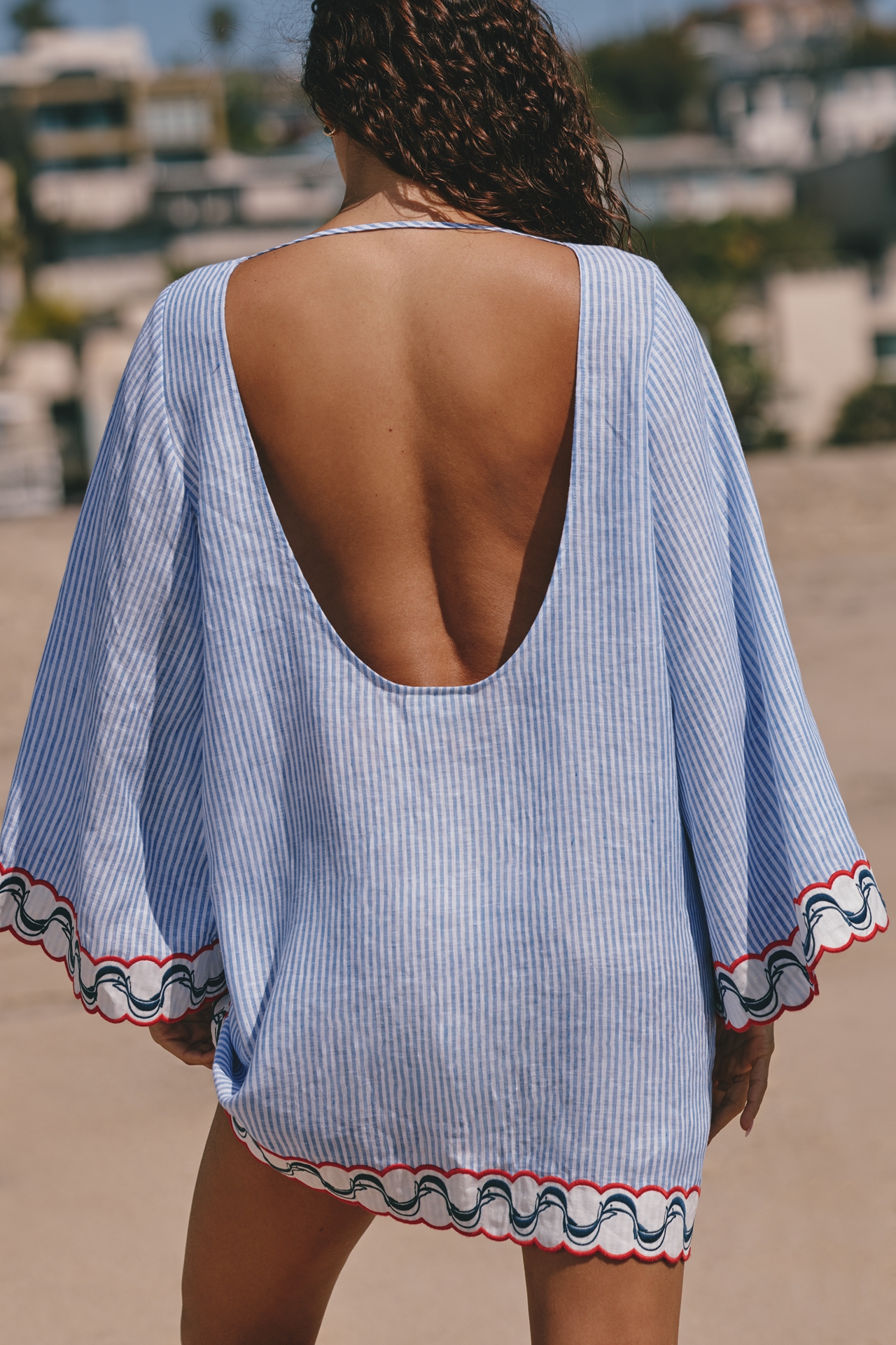 Farm Rio Open-Back Mini Dress