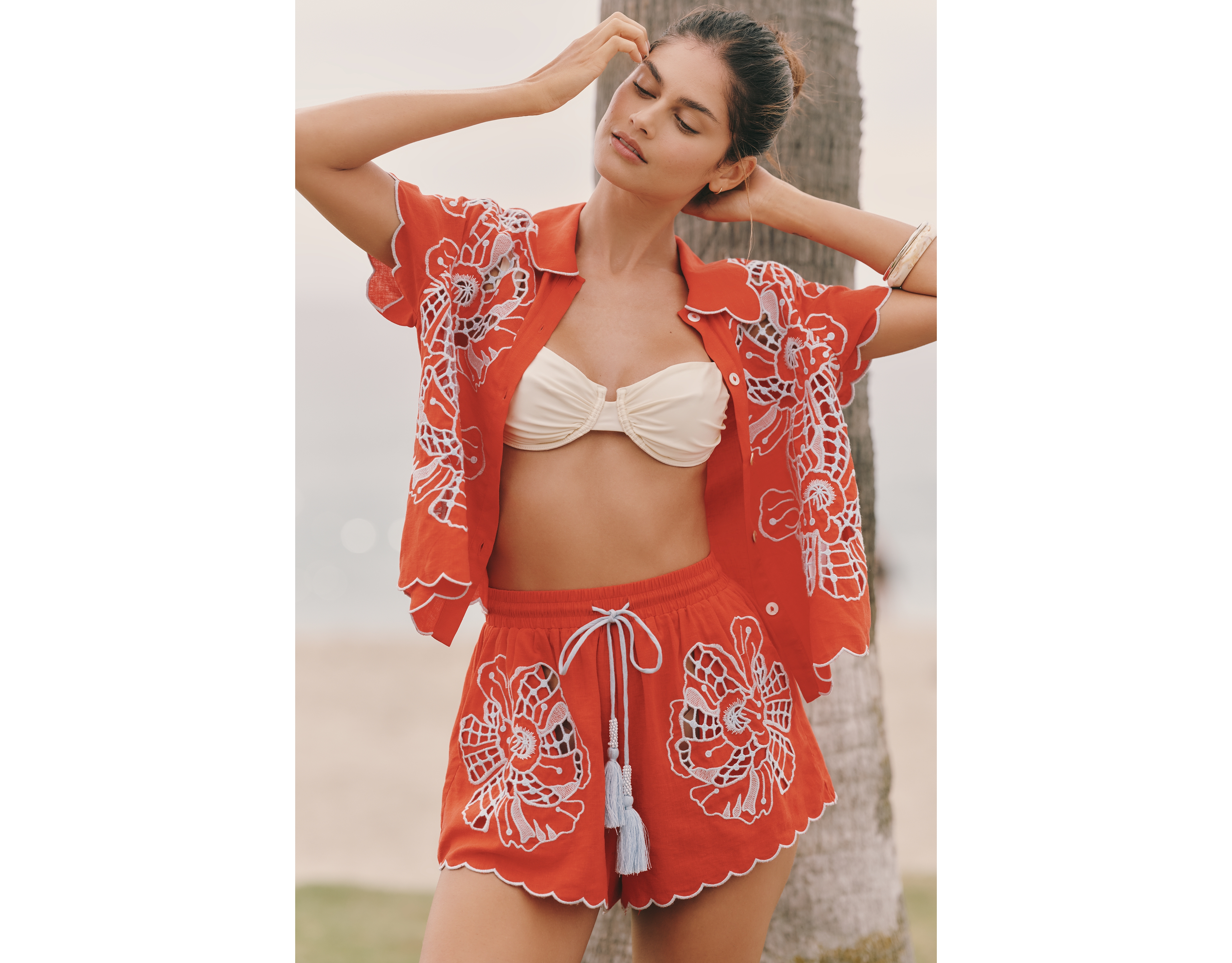 Farm Rio Embroidered Shorts