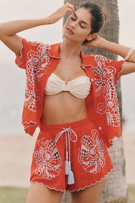 Farm Rio Embroidered Shorts