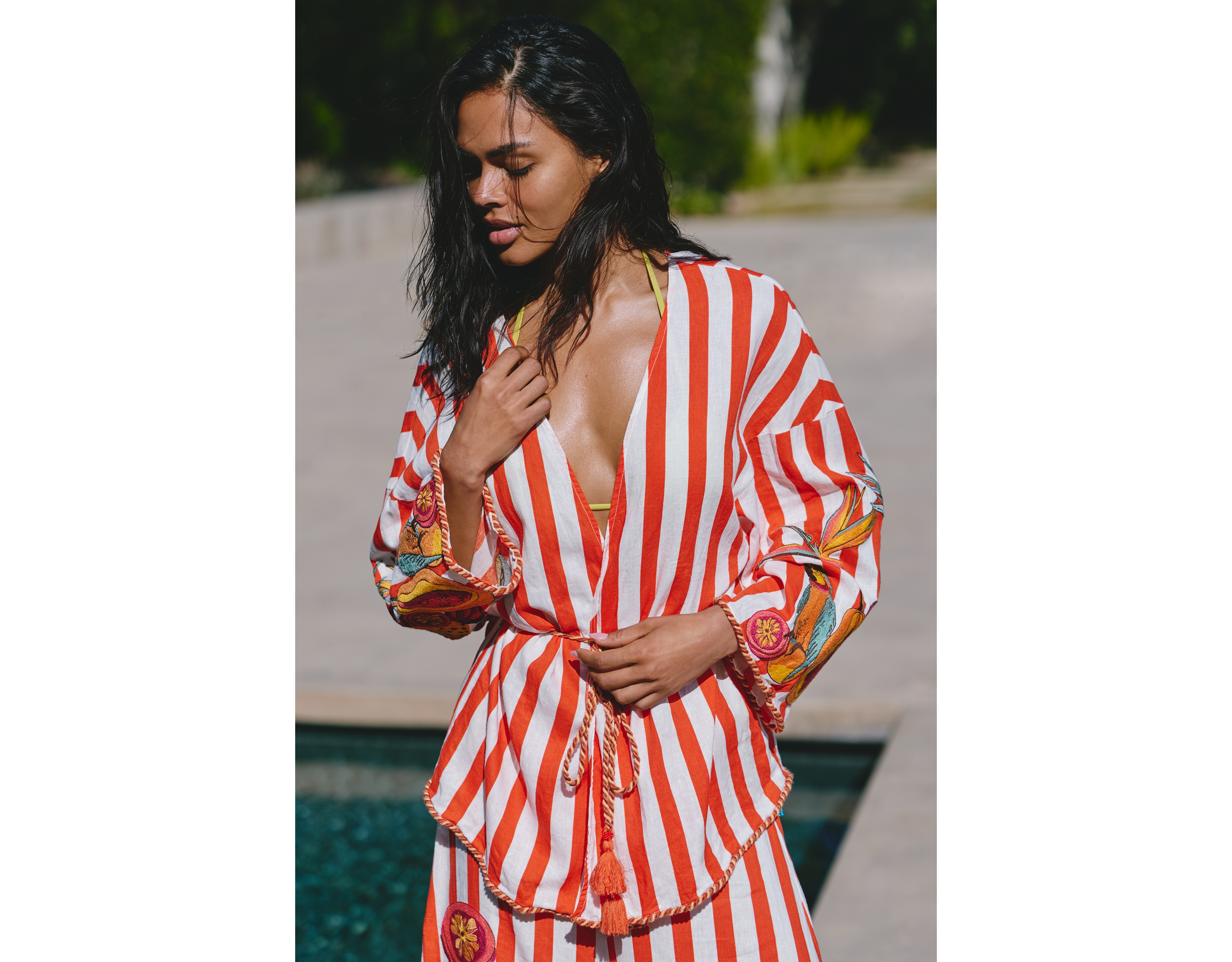Farm Rio Tie-Front Blouse