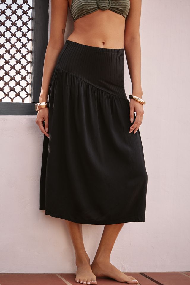 Sanctuary Asymmetric Drop-Waist Midi Skirt #1
