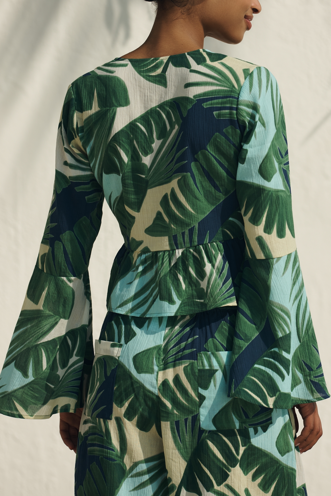 Sanctuary Ruffle Tie-Front Cover-Up Top