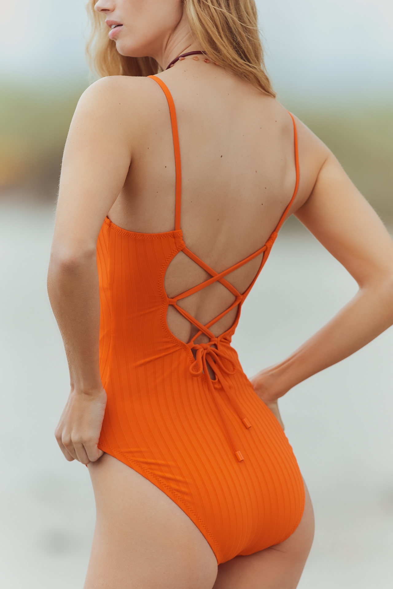 Sanctuary Ribbed One Piece Swimsuit