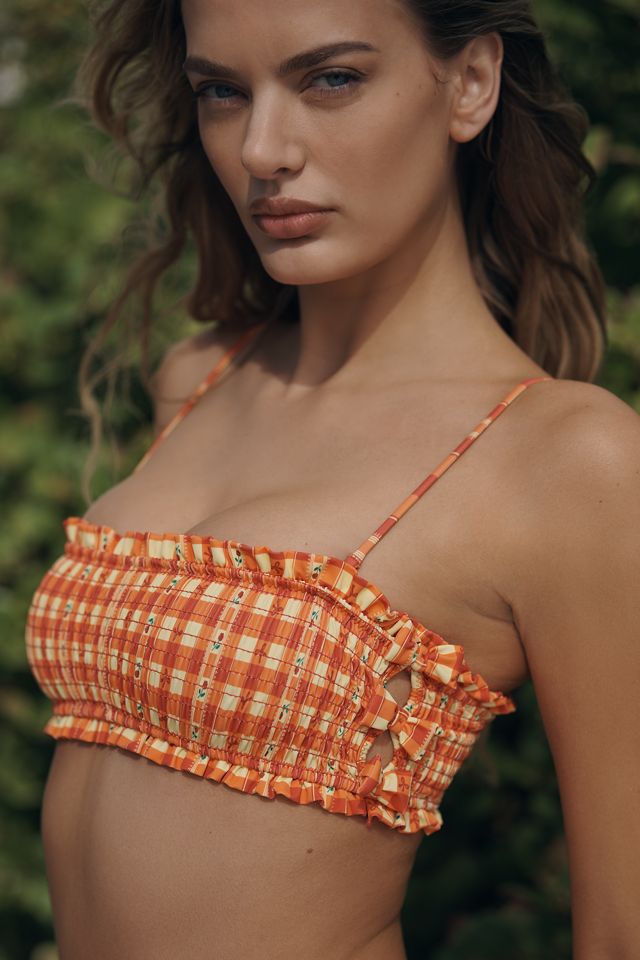 Damson Madder Jezebel Shirred Bow Bikini Top #6