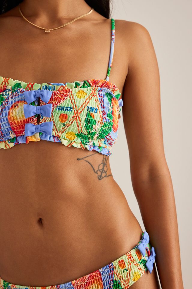 Top bikini Damson Madder Jessie con fiocco smocked #3
