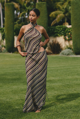 Wild Lovers Sahara Maxi Skirt In Green