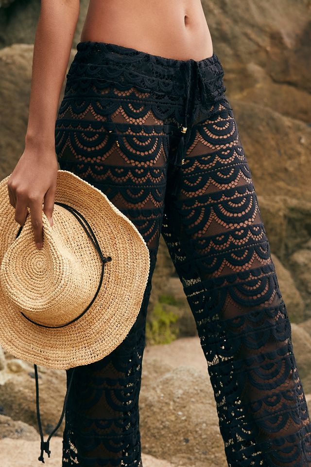 PQ Swim Malibu Sheer Lace Pants | Anthropologie