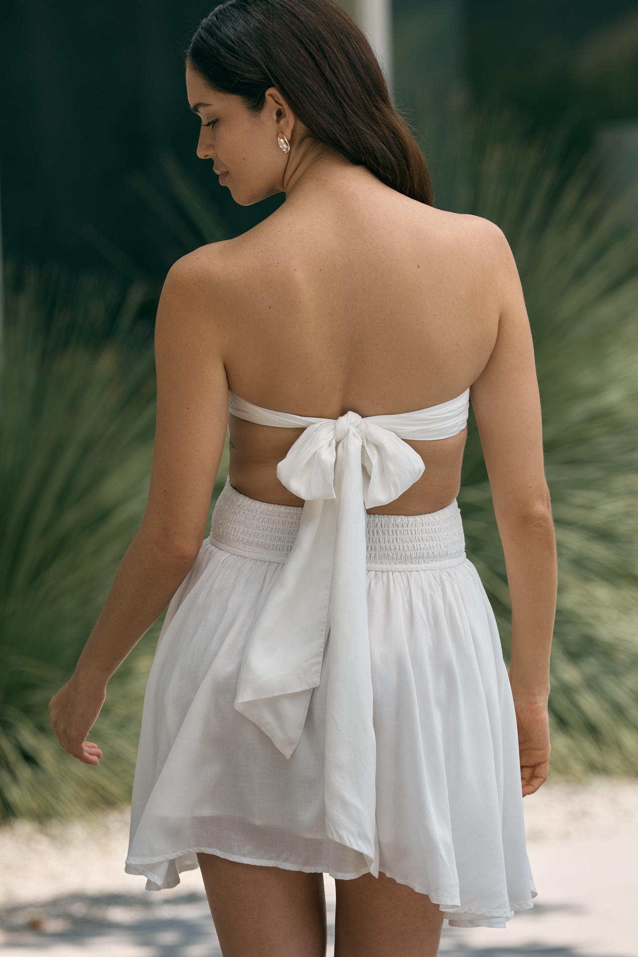 PQ Swim Skye Strapless Tie-Back Mini Dress