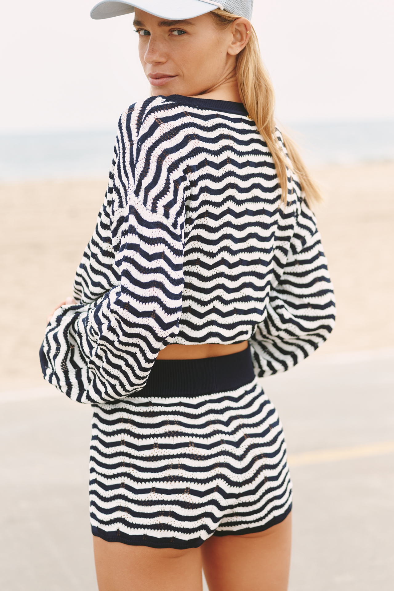 PQ Swim Luna Crochet Sweater Shorts