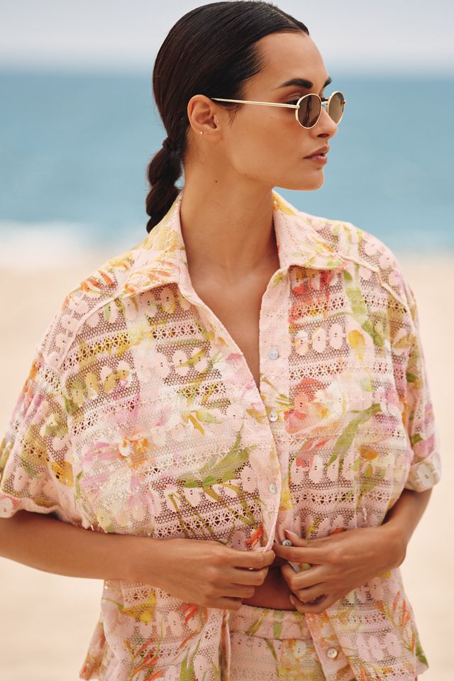 PQ Swim Blake Short-Sleeve Buttondown Top #2
