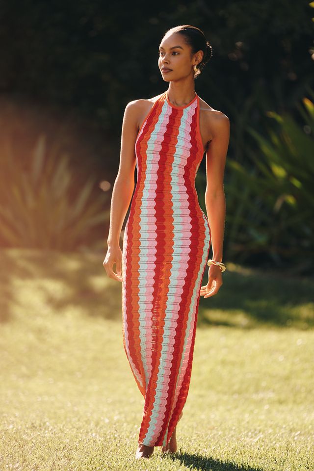 PQ Swim Aurelia Crochet Halter Maxi Dress #6