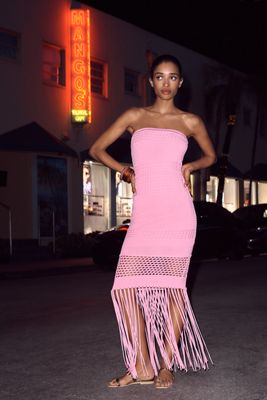 strapless open back dress Likely Women's Ash One-Shoulder Dress - Pink Sugar main image 1