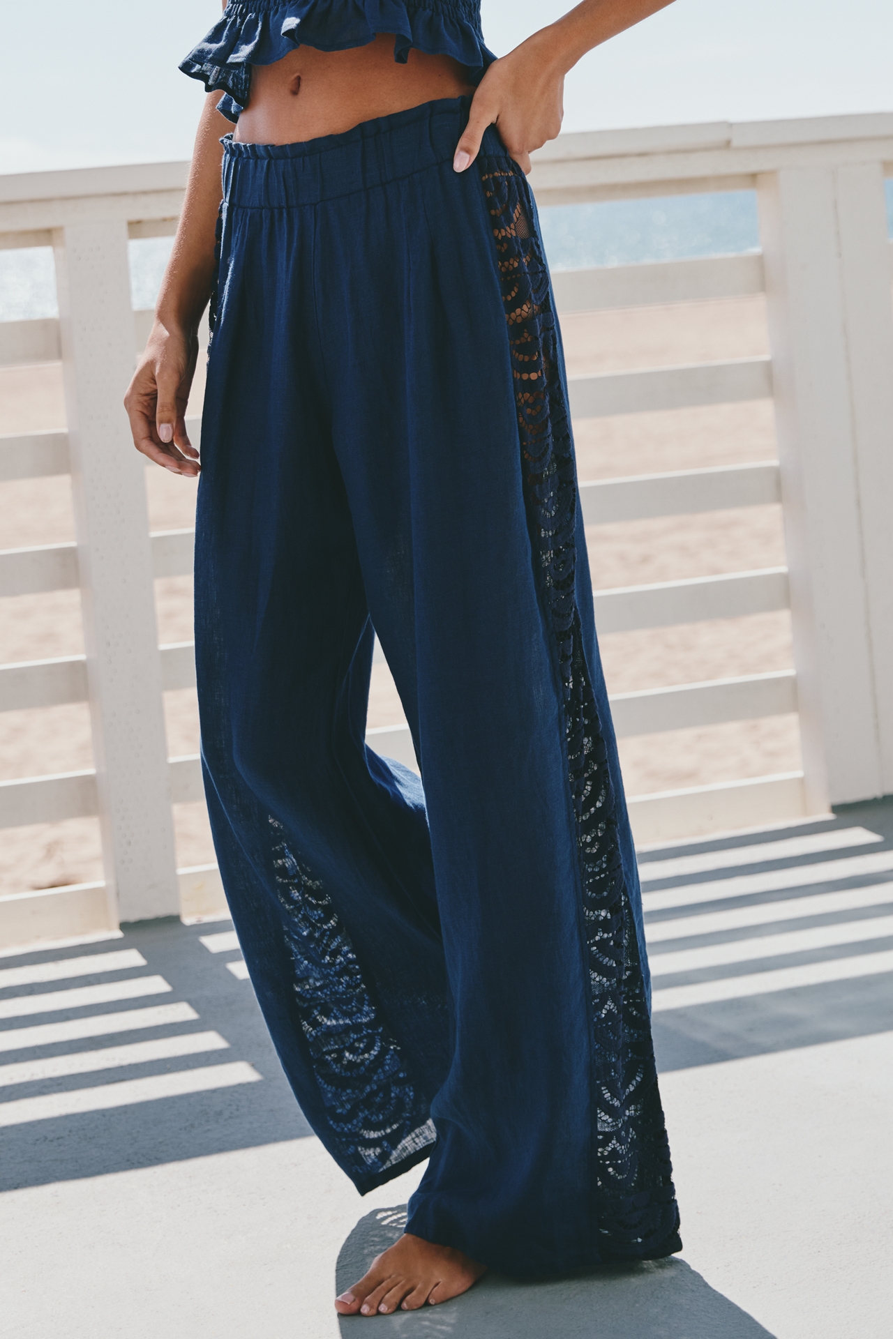 PQ Swim Jace Lace Wide-Leg Pants
