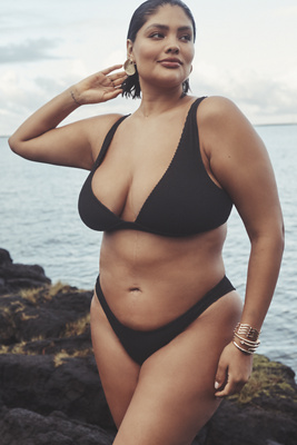 Good American Always Fits Bikini Bottoms In Black