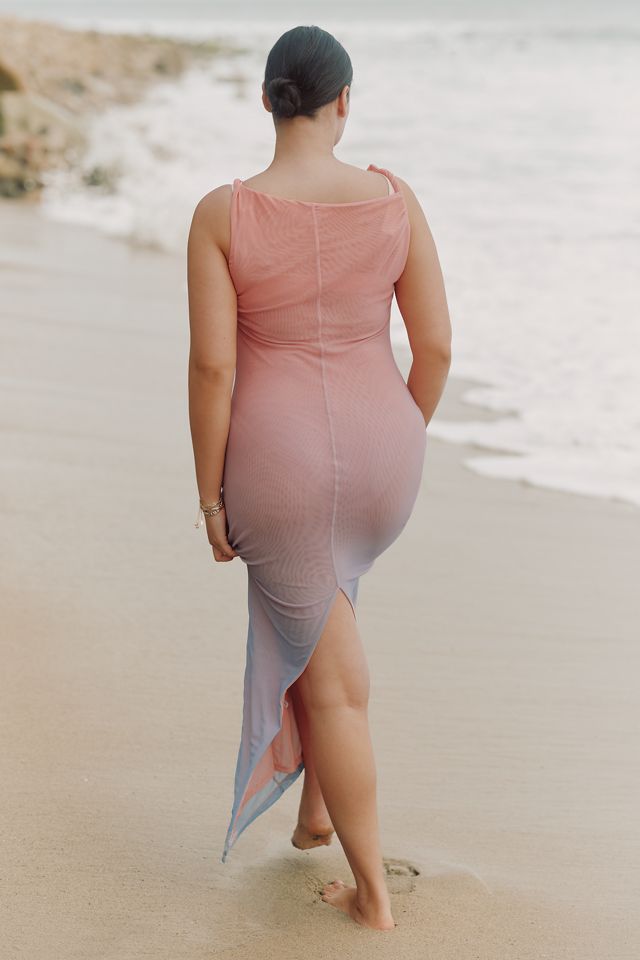 Good American Mesh Twist Maxi Dress #1