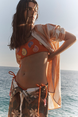 Capittana Mafer Embroidered Bikini Top