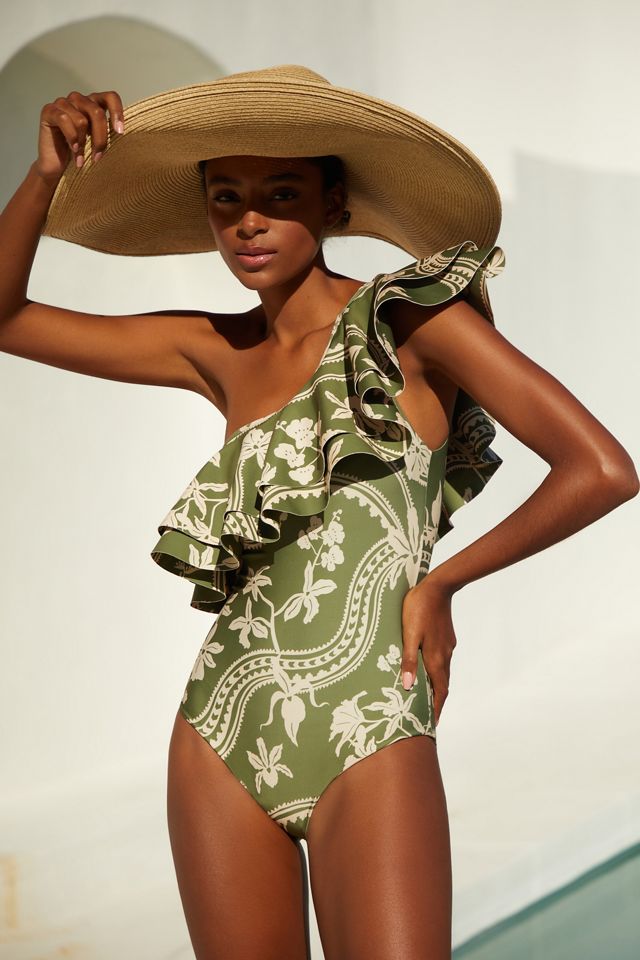 Encantadore Abigail One-Shoulder One-Piece Swimsuit | Anthropologie