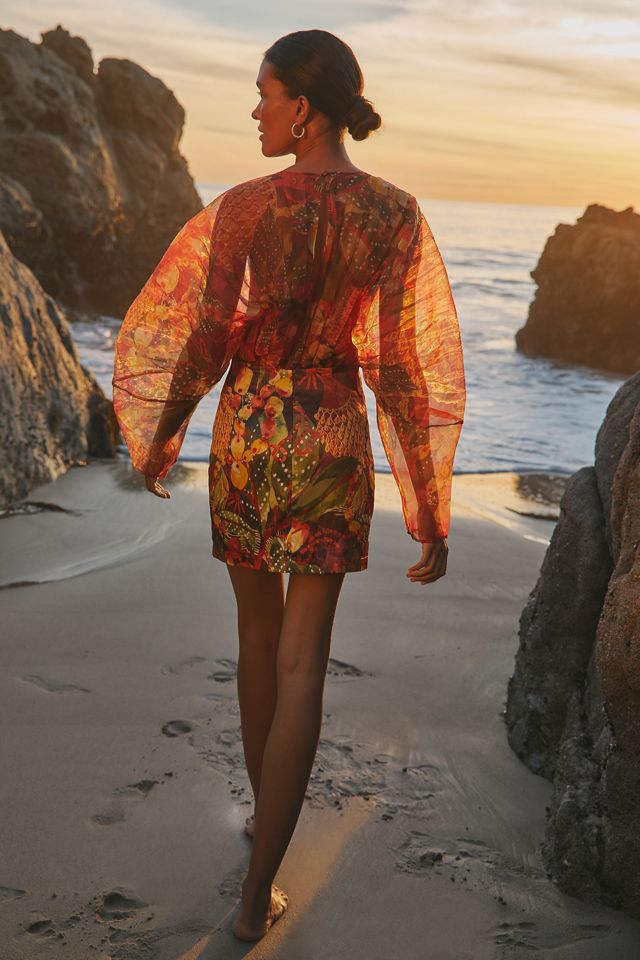 andrea iyamah odi pleated organza mini dress Andrea Iyamah Odi Pleated Organza Mini Dress