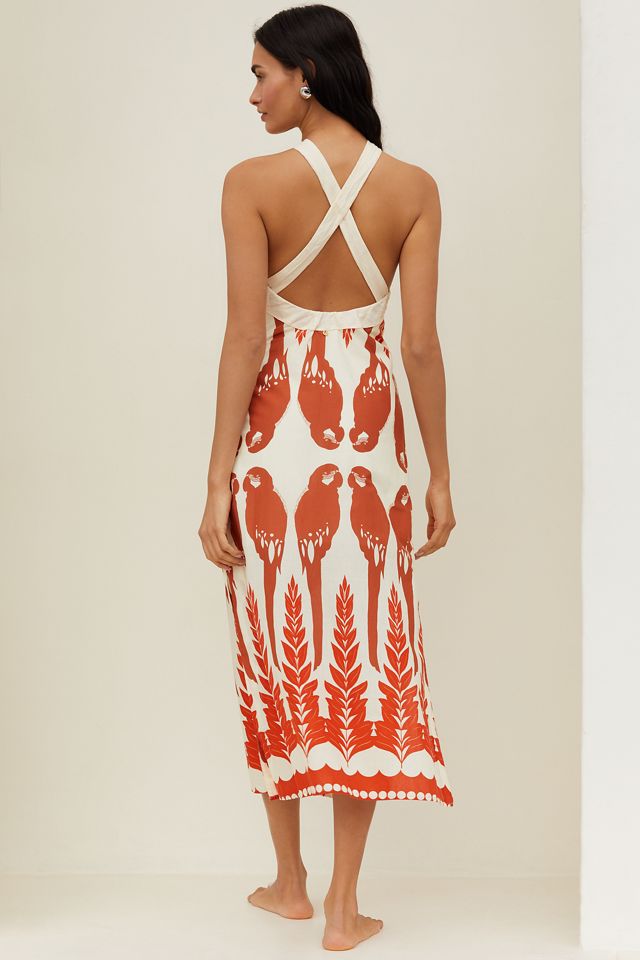 Louche - Patterned Halter Neck Midi main image 1