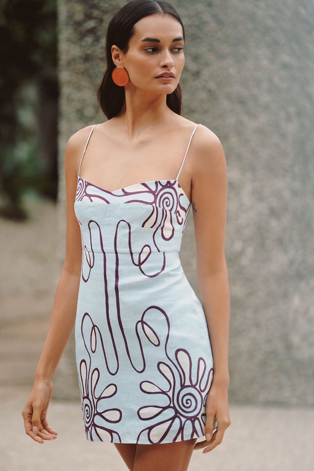 Cala de la Cruz Lucca Linen Mini Dress | Anthropologie