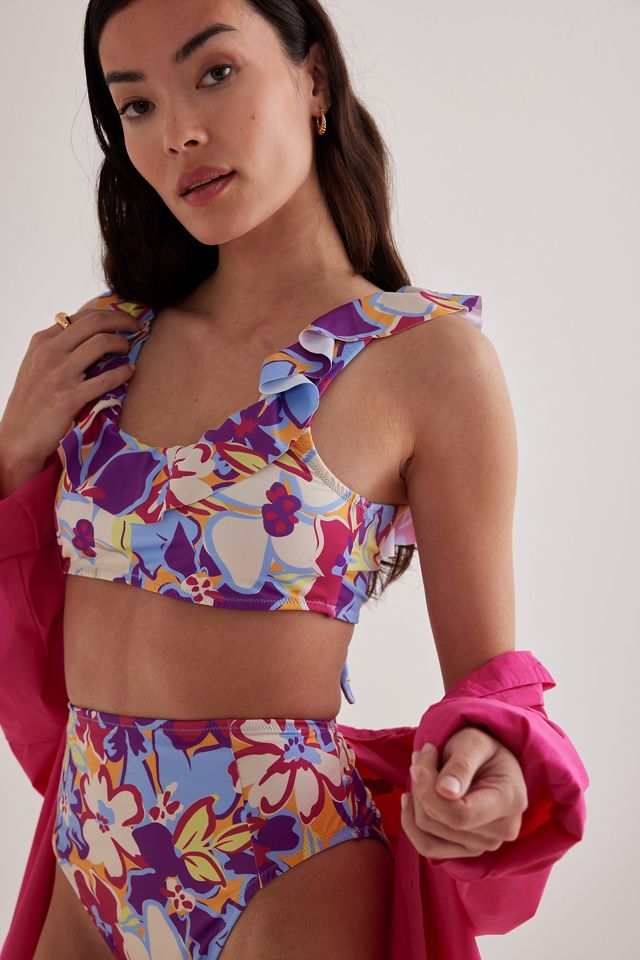 Nobody's Child Maeby Ruffle Floral Bikini Top #2