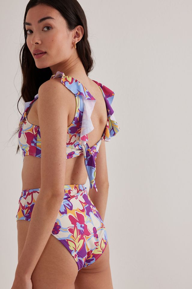 Nobody's Child Maeby Ruffle Floral Bikini Top #3