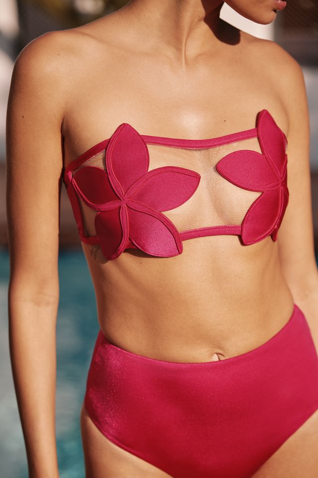 Bahia Maria x Anthropologie Plumeria Bikini Top #1