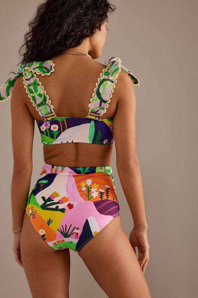 Celia B Petalioli Cravatta Smerlata Bikini A Vita Alta #2