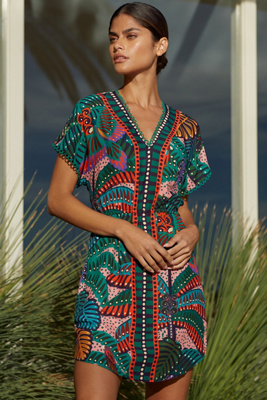 Farm Rio x Anthropologie Cover-Up Mini Dress | Anthropologie
