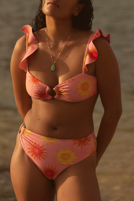 Farm Rio X Anthropologie Sun Swim Bikini Bottoms In Pink