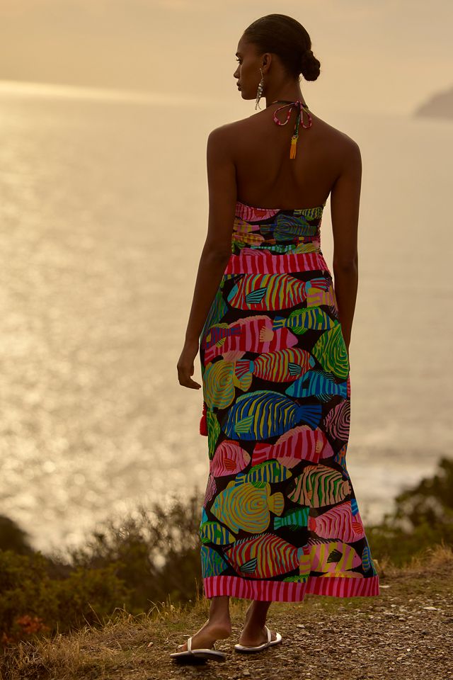 Farm Rio x Anthropologie Fish-Print Midi Skirt #2