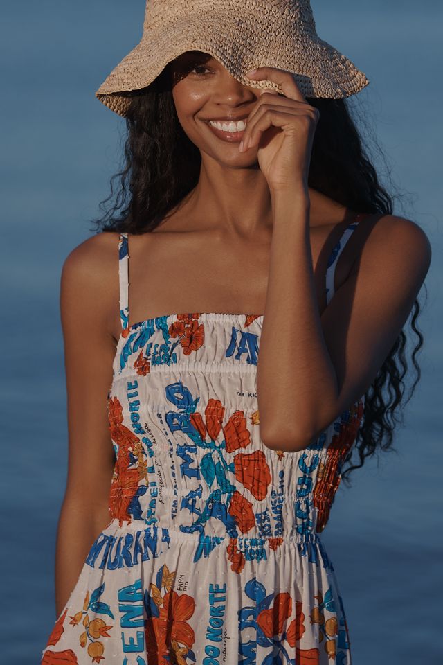 Farm Rio x Anthropologie Sleeveless Smocked Printed Maxi Dress #2