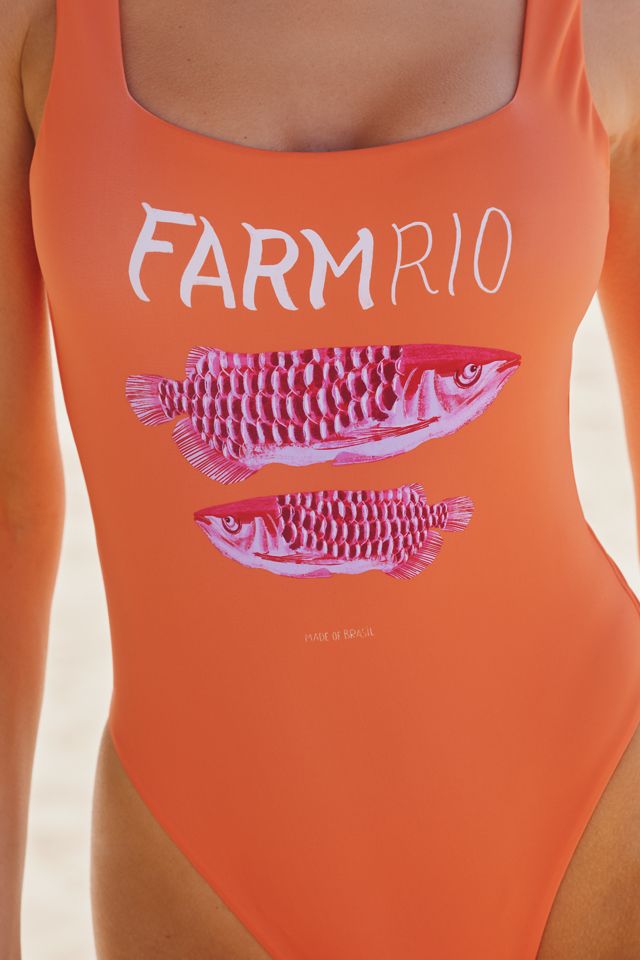 Farm Rio x Anthropologie High-Leg One-Piece Swimsuit #1