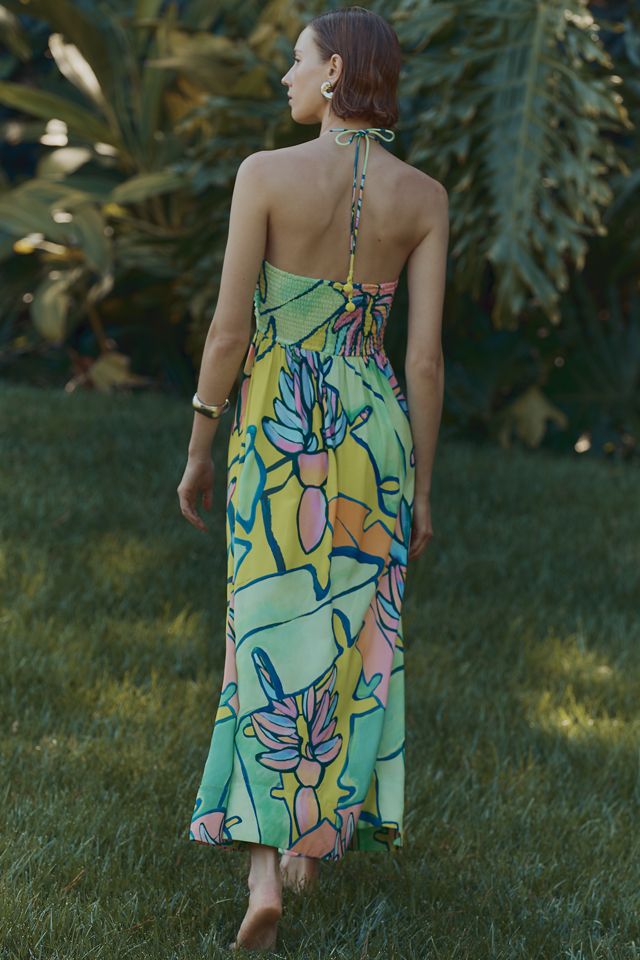 Farm Rio x Anthropologie Halter Printed Maxi Dress #1