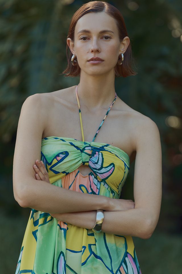 Farm Rio x Anthropologie Halter Printed Maxi Dress #2