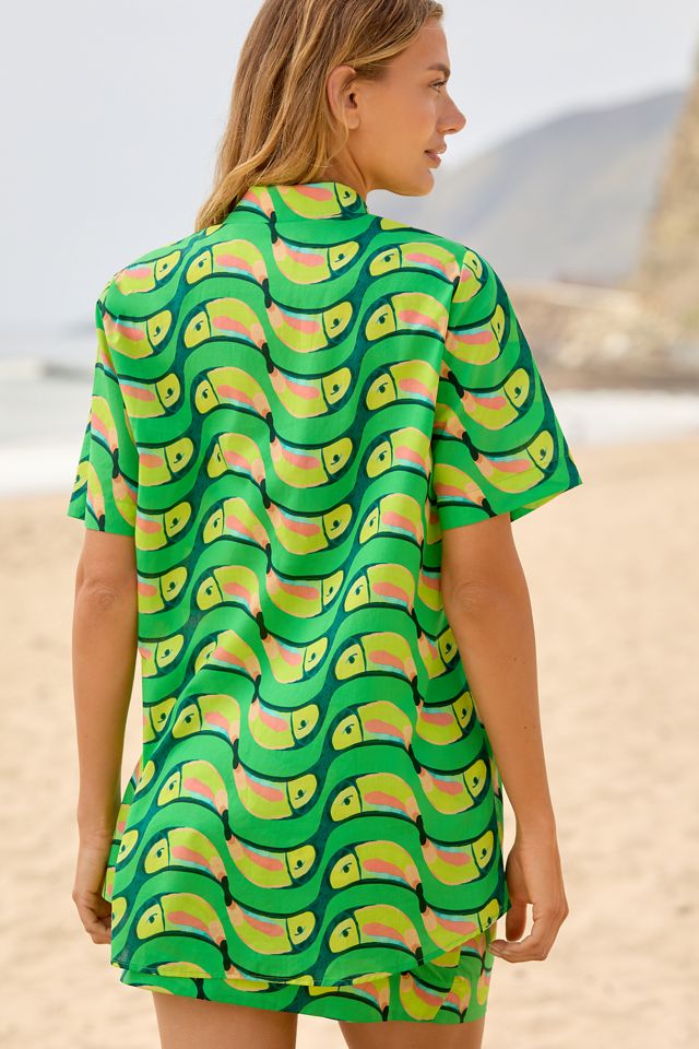 Farm Rio x Anthropologie Tucabacana Oversized Buttondown Shirt #2