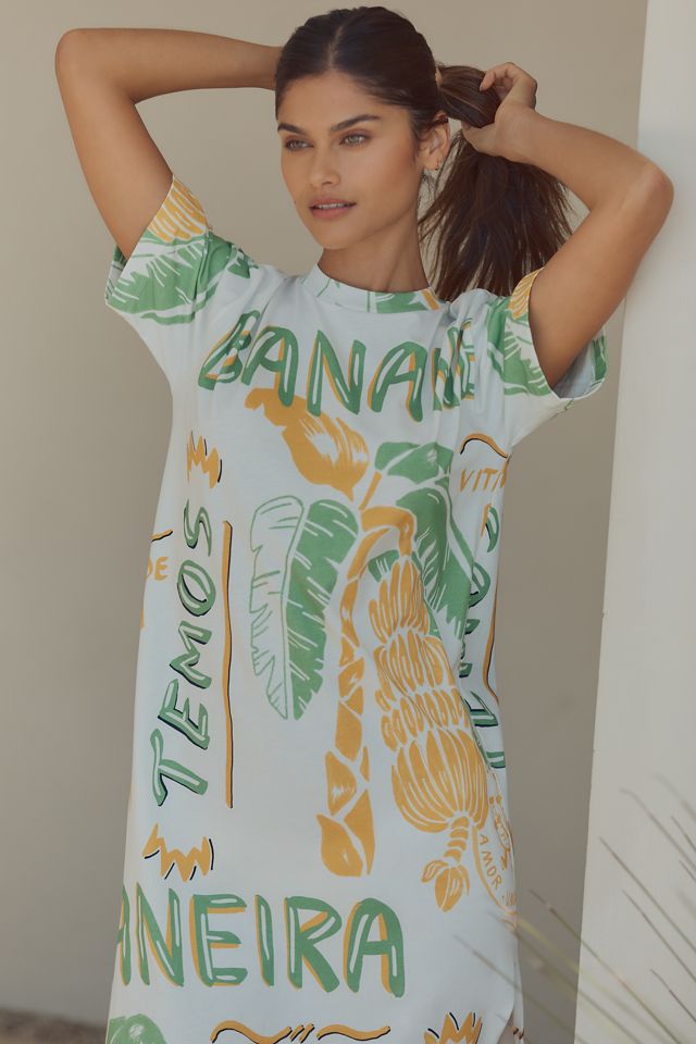 Farm Rio x Anthropologie Printed T-Shirt Midi Dress #1
