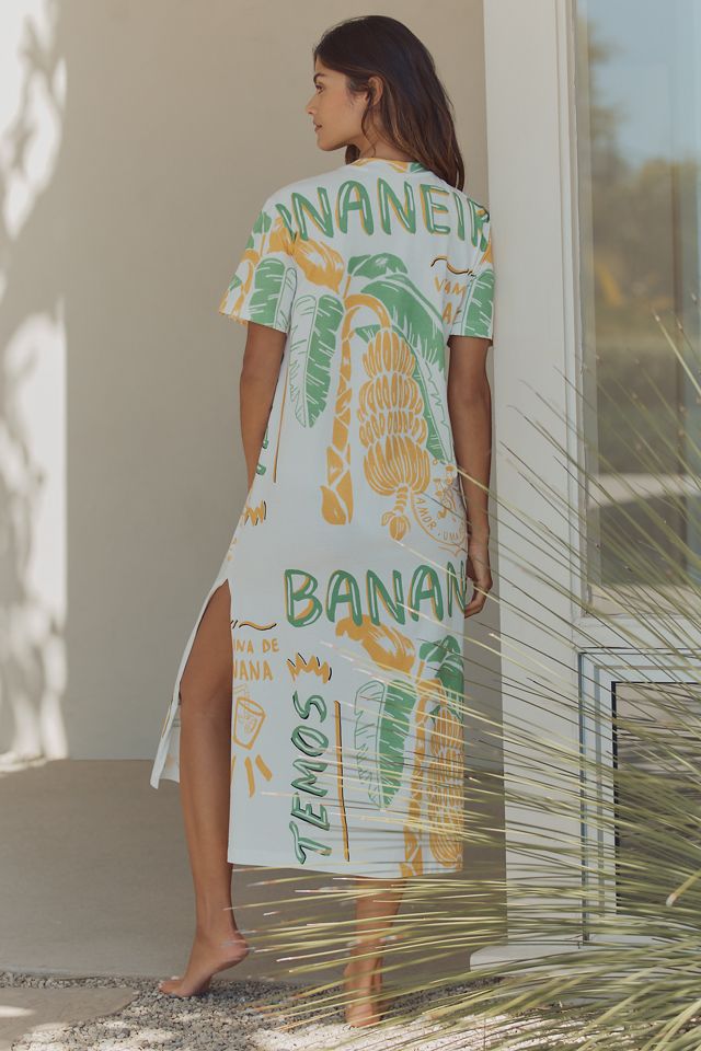 Farm Rio x Anthropologie Printed T-Shirt Midi Dress #2