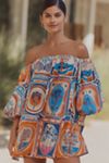 Farm Rio x Anthropologie Off-The-Shoulder Cover-Up Mini Dress