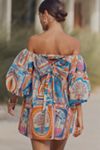 Farm Rio x Anthropologie Off-The-Shoulder Cover-Up Mini Dress