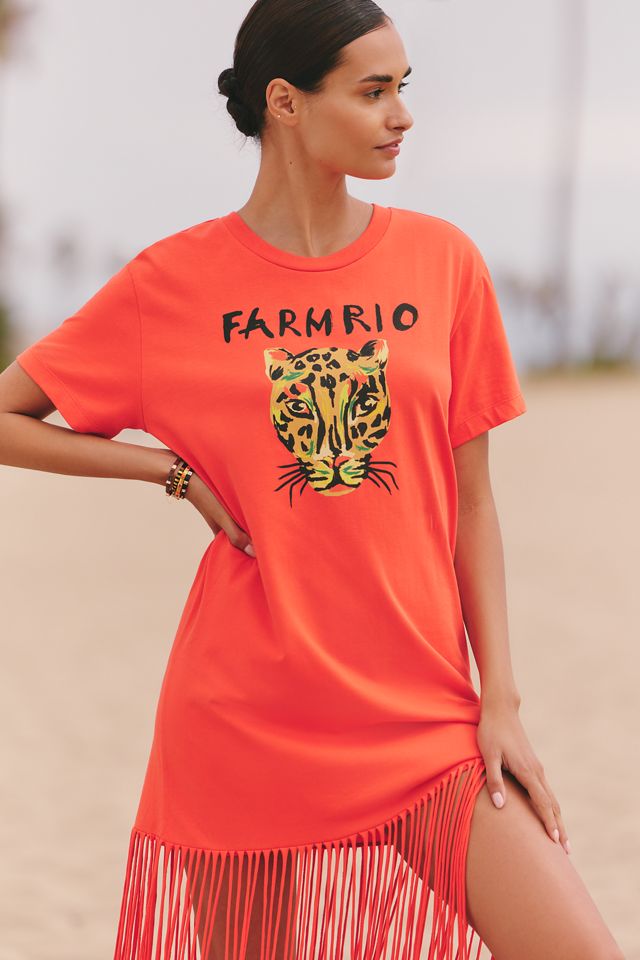 Farm Rio x Anthropologie Fringe T-Shirt Maxi Dress #1
