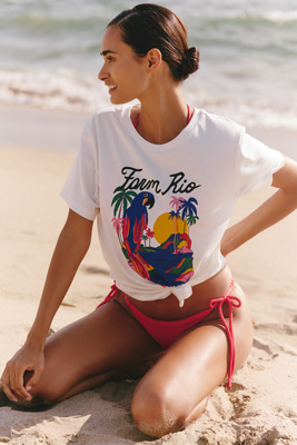 Farm Rio X Anthropologie Graphic Tee In White