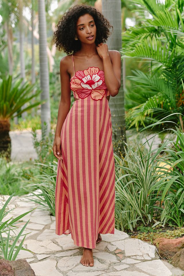 Farm Rio x Anthropologie 3D Flower Maxi Dress #1