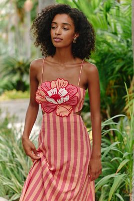 Farm Rio x Anthropologie 3D Flower Maxi Dress
